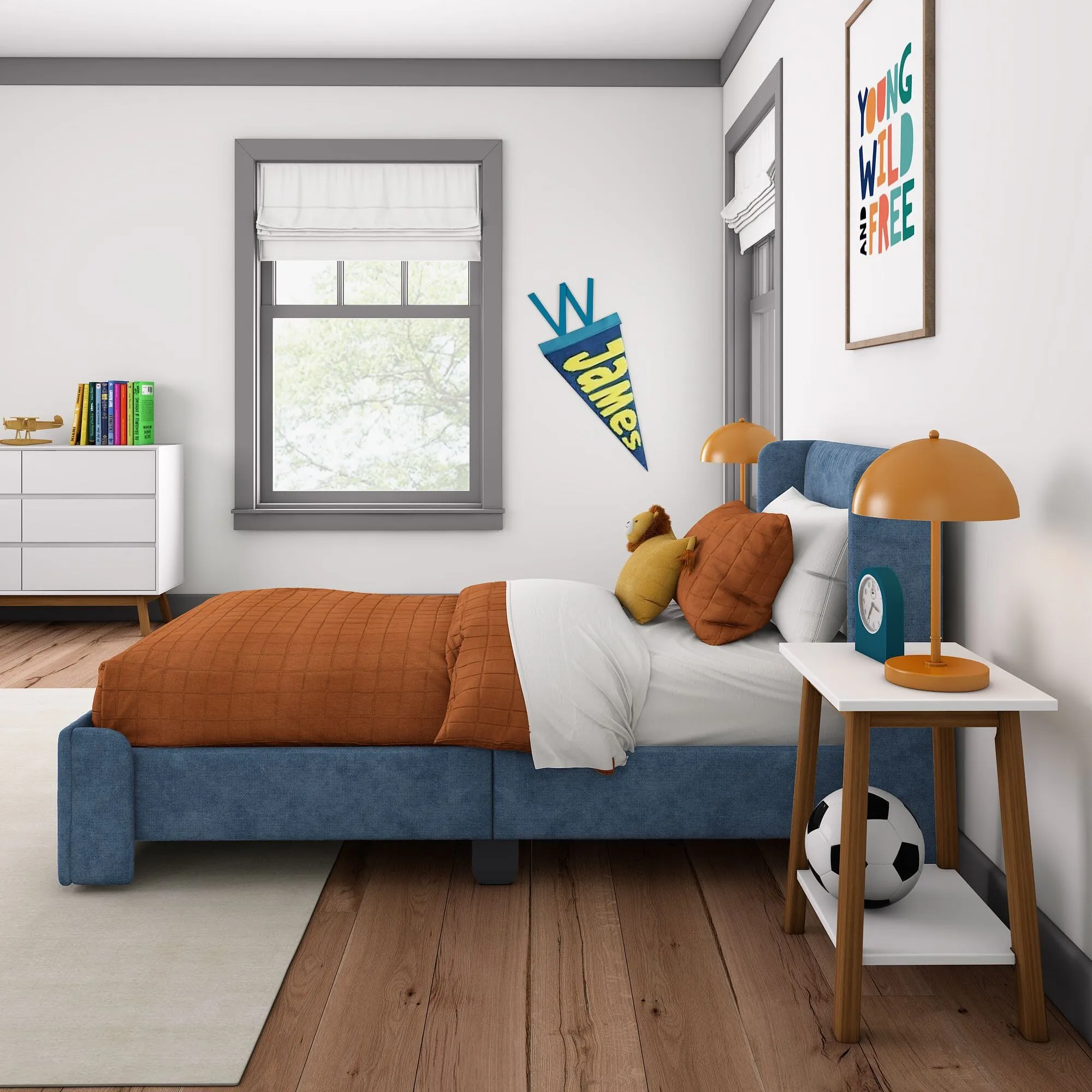 Nicholas Upholstered Twin Bed