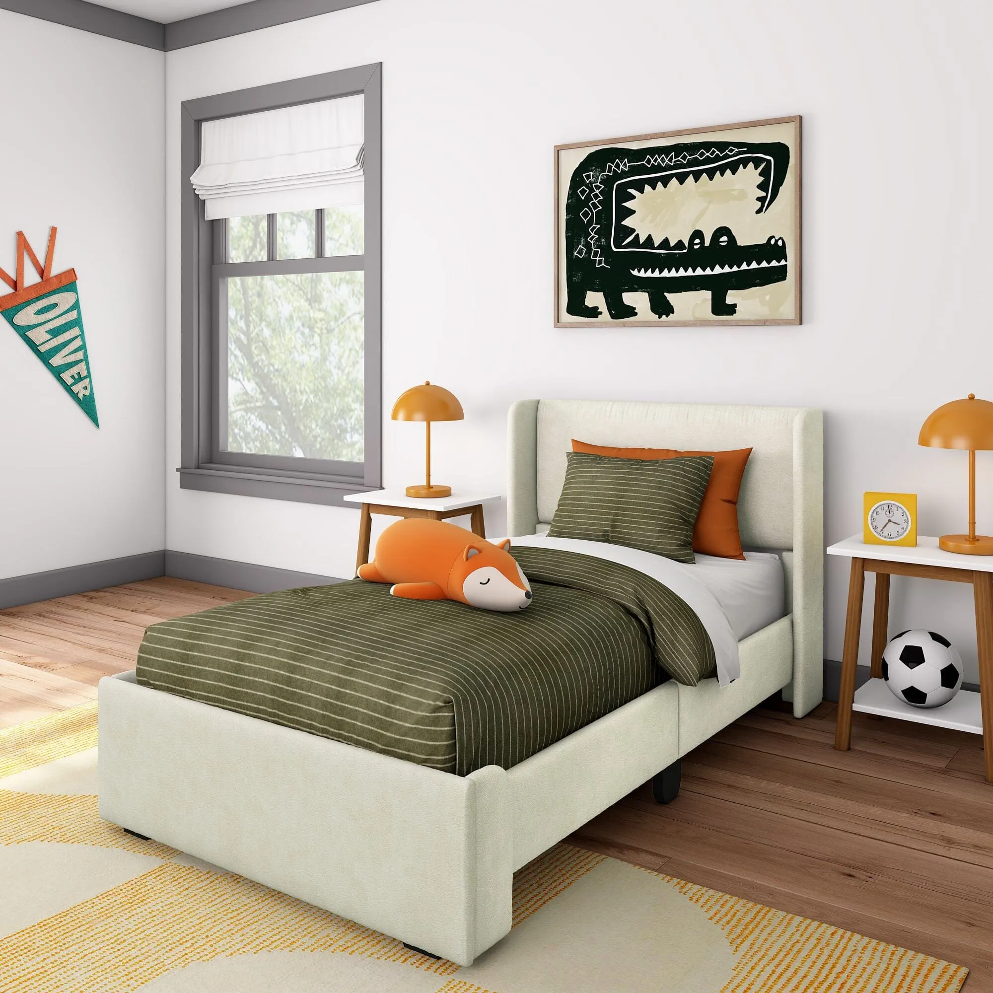 Nicholas Upholstered Twin Bed