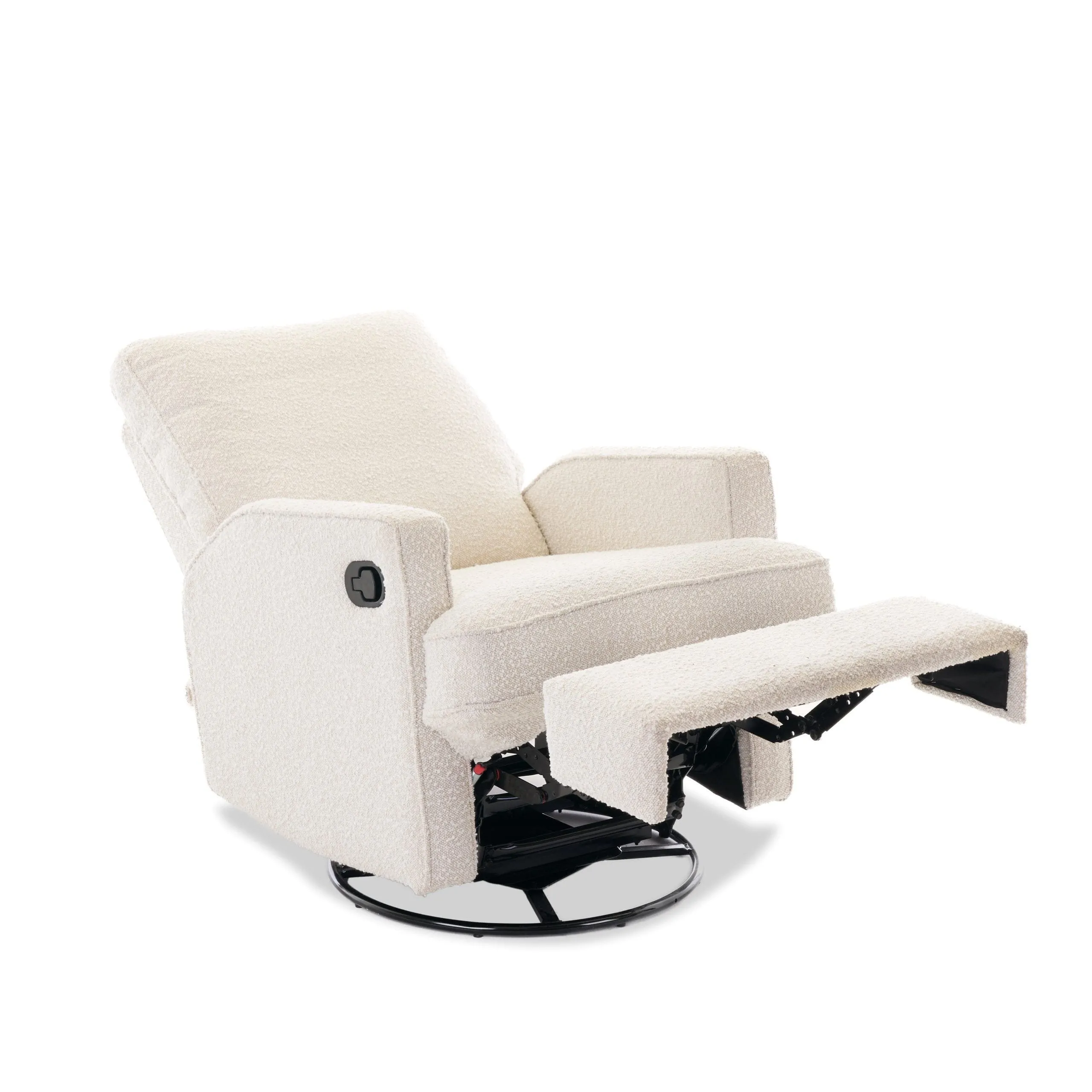 Obaby Madison Swivel Glider Recliner Chair - Bouclé Style