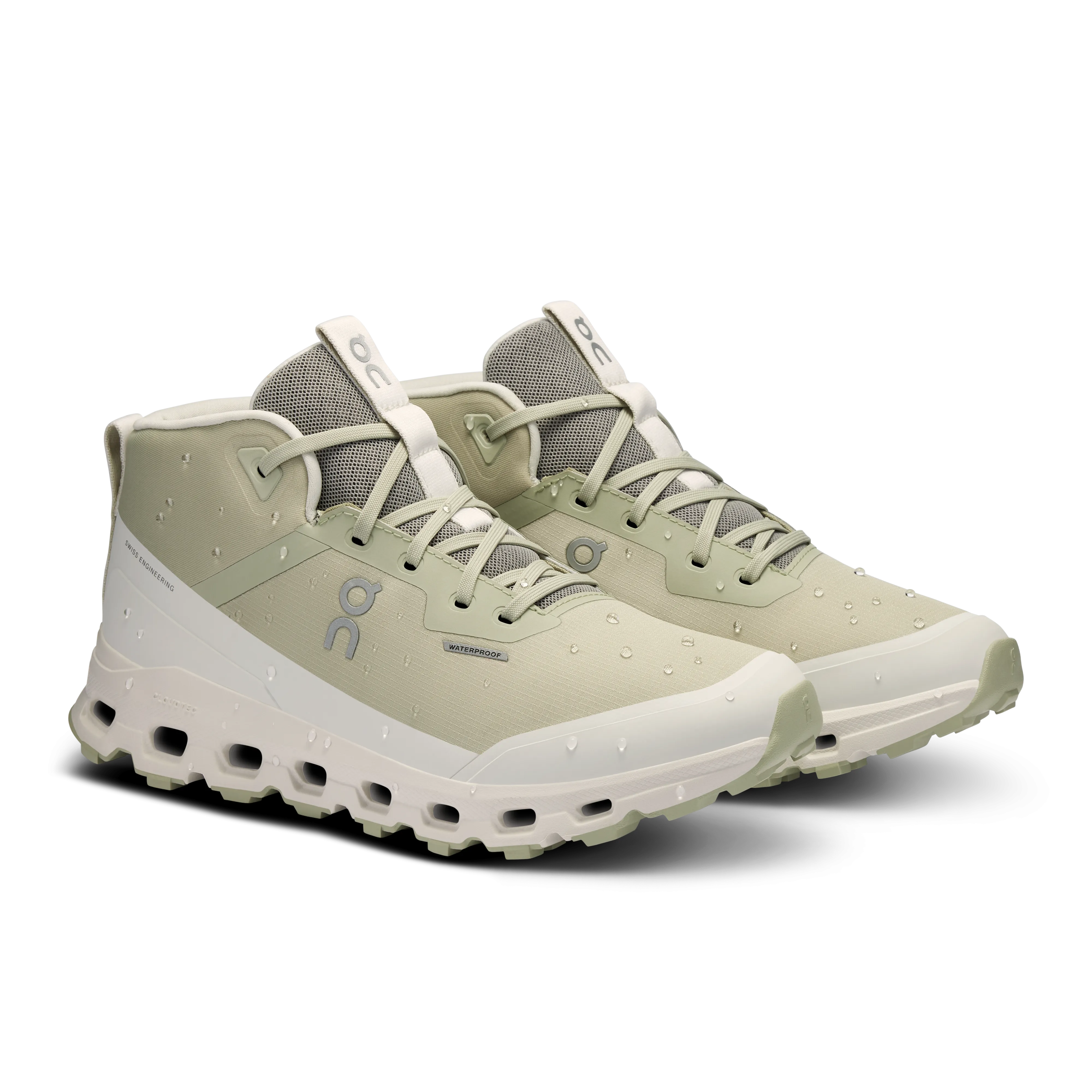 On Running Women's Cloudroam Waterproof Shoes - Chalk / Ice
