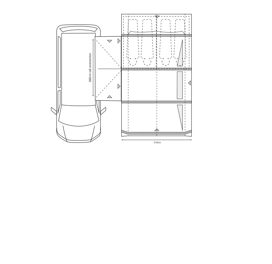 Outdoor Revolution Movelite T4E High Drive Away Awning - 255 to 3055cm