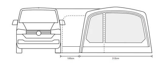 Outdoor Revolution Movelite T4E High Drive Away Awning - 255 to 3055cm