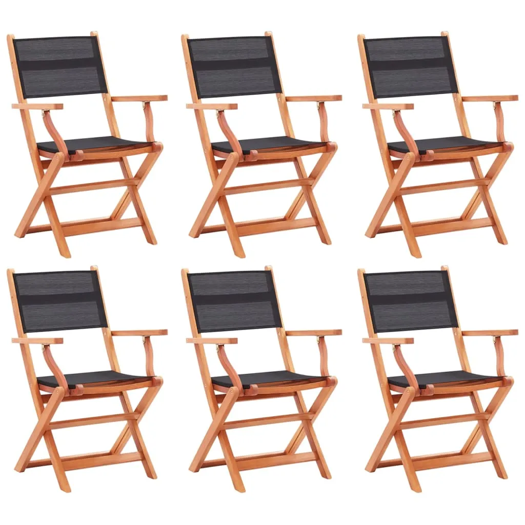 Patio Folding Chairs Camping Chair Solid Wood Eucalyptus and Textilene