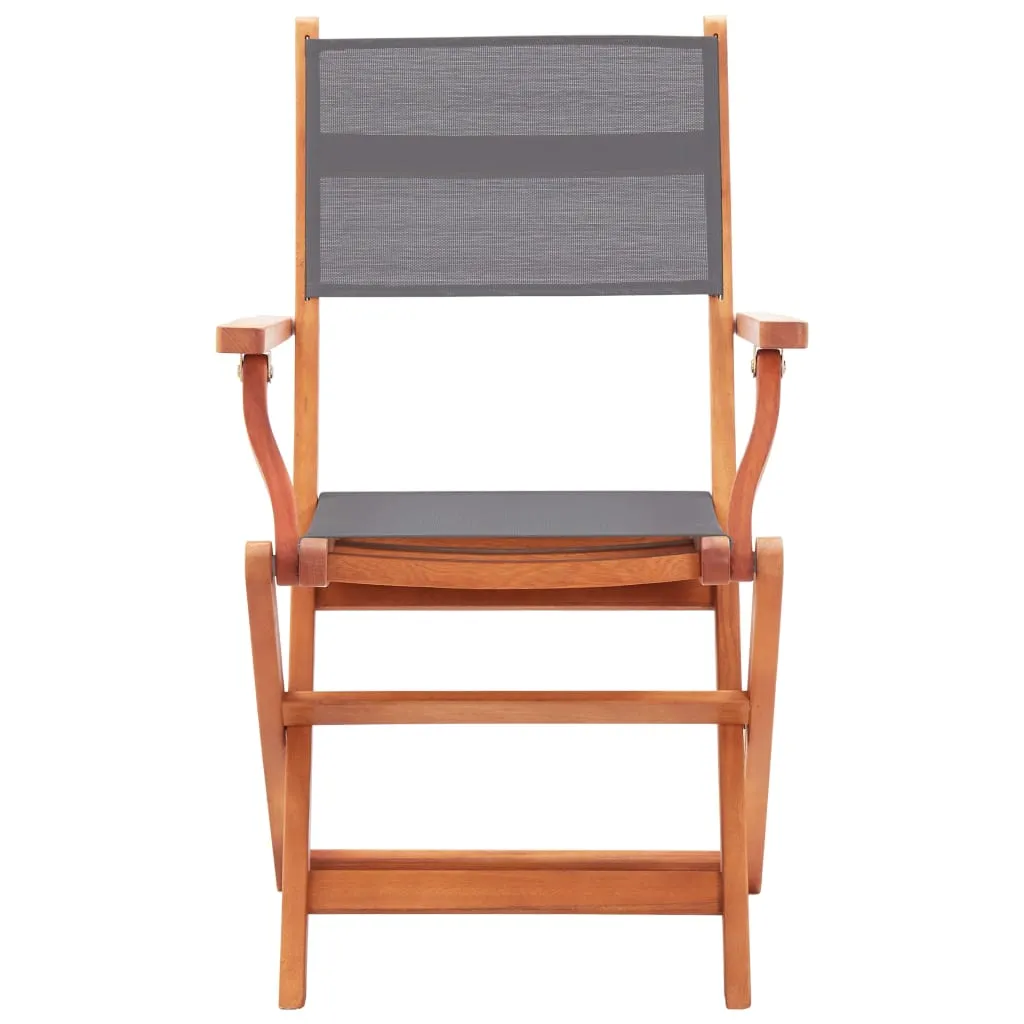 Patio Folding Chairs Camping Chair Solid Wood Eucalyptus and Textilene