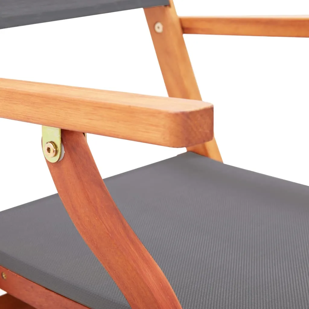 Patio Folding Chairs Garden Chair Solid Wood Eucalyptus and Textilene