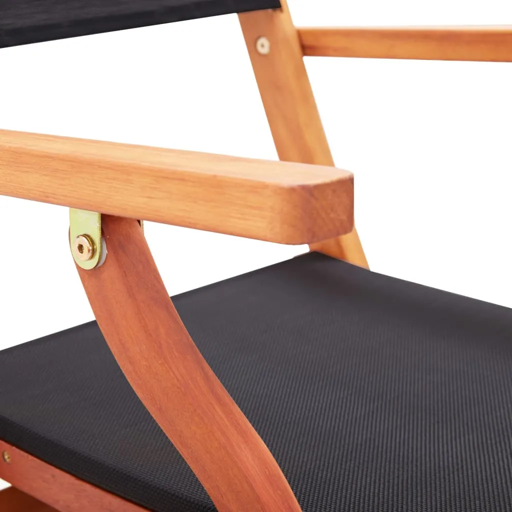 Patio Folding Chairs Garden Chair Solid Wood Eucalyptus and Textilene