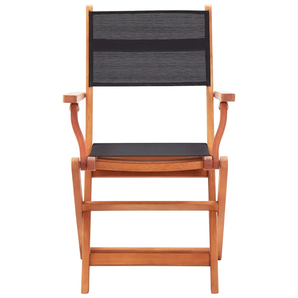 Patio Folding Chairs Garden Chair Solid Wood Eucalyptus and Textilene