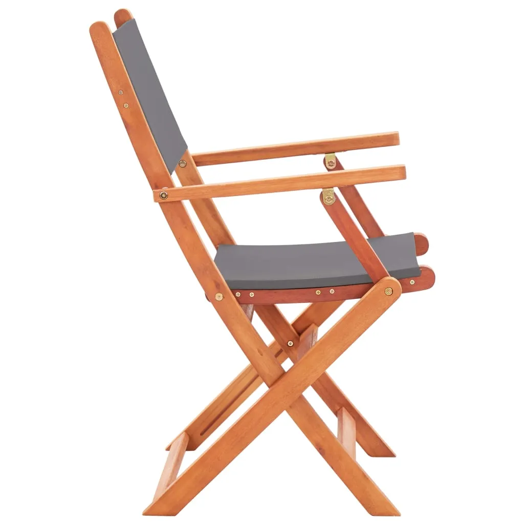 Patio Folding Chairs Garden Chair Solid Wood Eucalyptus and Textilene