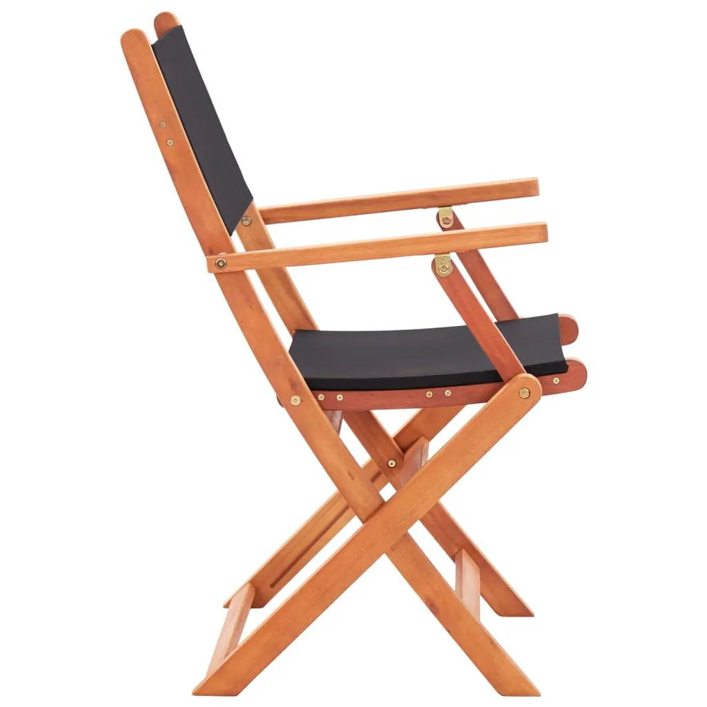 Patio Folding Chairs Garden Chair Solid Wood Eucalyptus and Textilene
