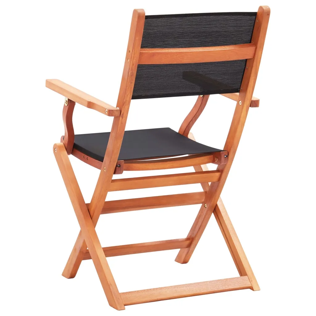 Patio Folding Chairs Garden Chair Solid Wood Eucalyptus and Textilene