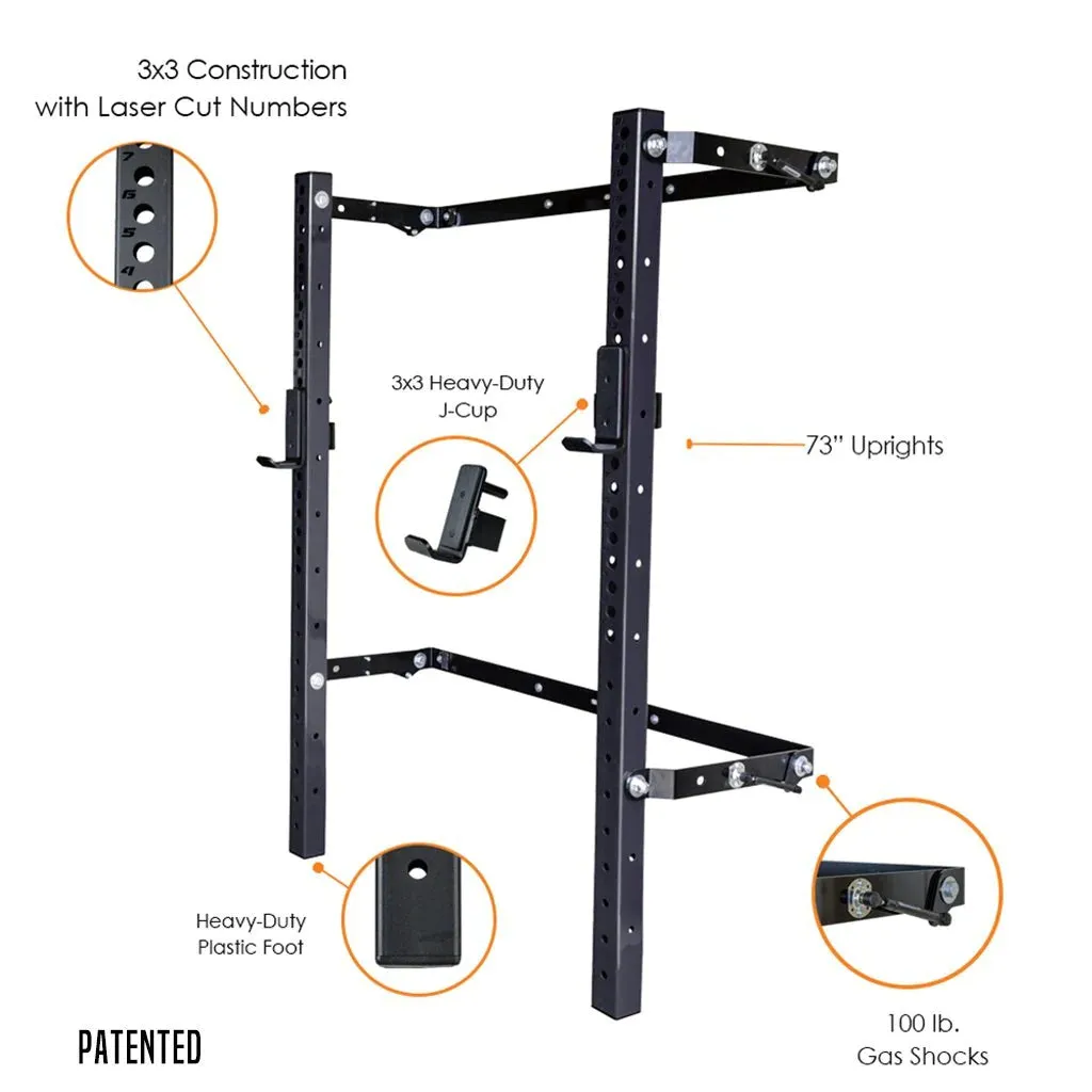 PRx Performance Profile® PRO 73'' Folding Squat Rack