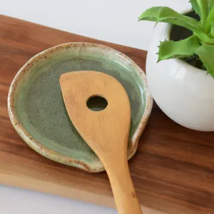 Round Spoon Rest Matcha Leaf