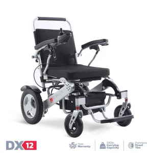 Rubicon DX12 - Deluxe Premium Electric Wheelchair with Brushless Dual Motors: High Quality, Long Range, Foldable | All Terrain Power Wheelchair
