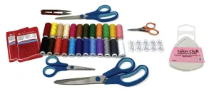 Sewing Bee Ultimate Bundle with 50  pieces - Thread Set, Scissor set, Needle Pack, Bobbin Pack, Rose gold scissors, Thread cutter, Tailors chalk set