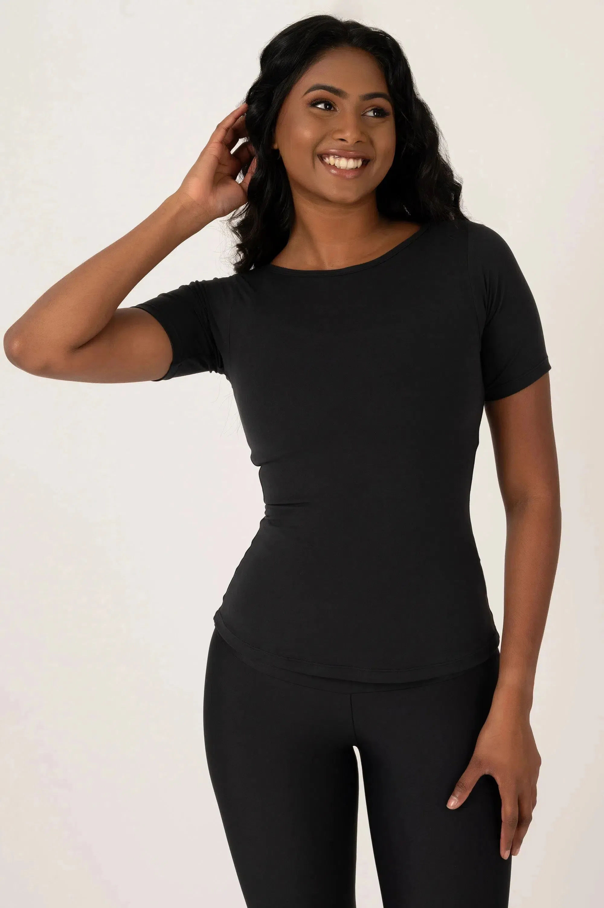 Soft To Touch Fitted Tee - Black