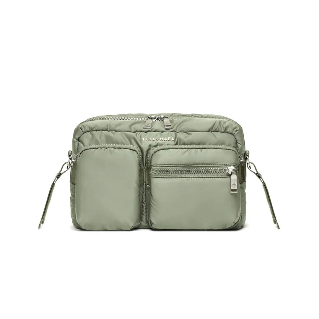Tiba   Marl Axel Buggy Organiser / Changing Bag - Sage