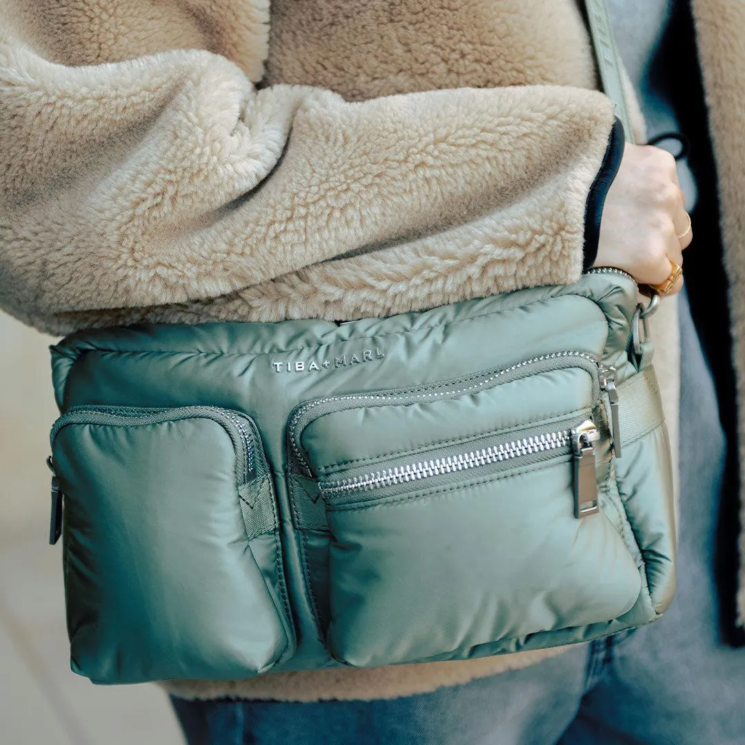 Tiba   Marl Axel Buggy Organiser / Changing Bag - Sage