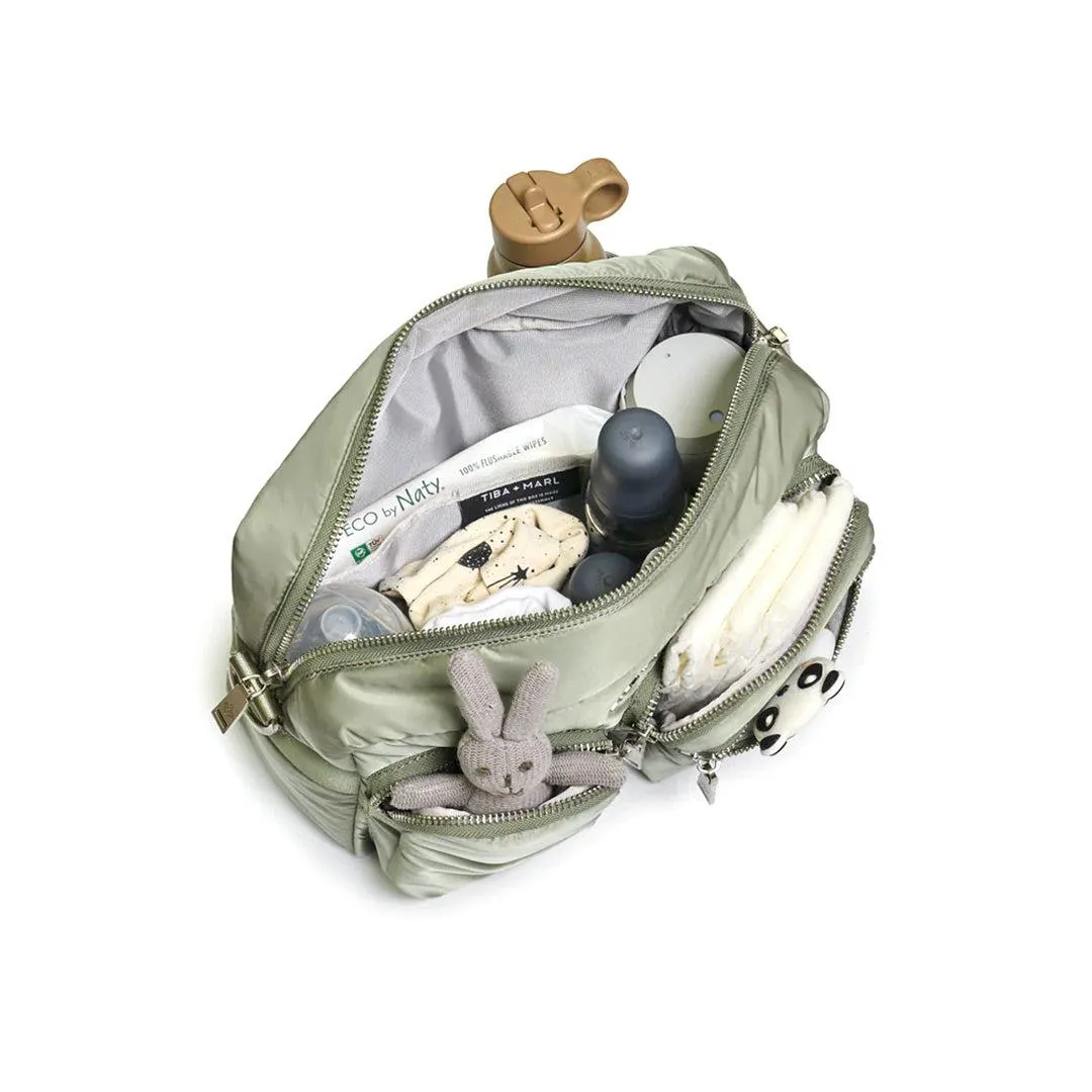 Tiba   Marl Axel Buggy Organiser / Changing Bag - Sage