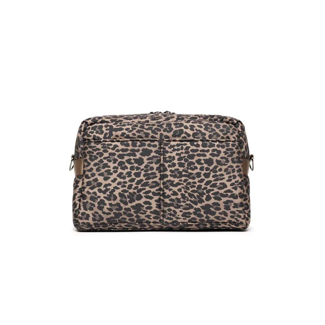 Tiba   Marl Axel Buggy Organiser / Changing Bag - Tonal Brown Leopard