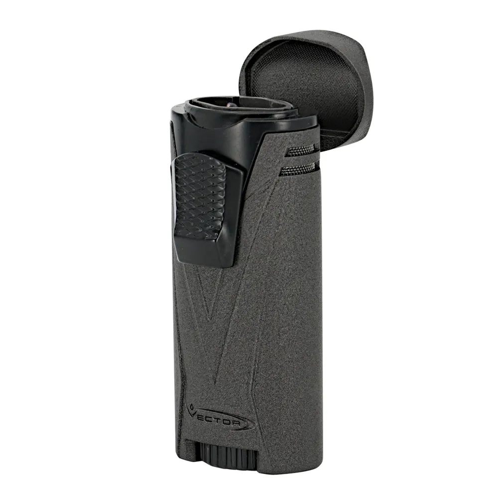 Vector - Ironquad - Quad Flame Torch Lighter - Grey Crackle Matte