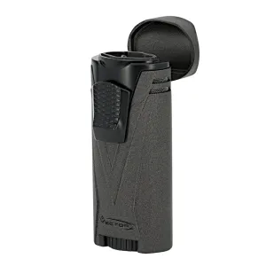 Vector - Ironquad - Quad Flame Torch Lighter - Grey Crackle Matte