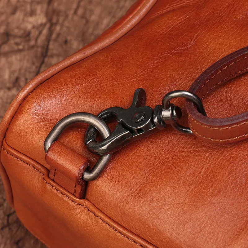 Vintage Ladies Brown Leather Backpack Purse Convertible Shoulder Bag For Women