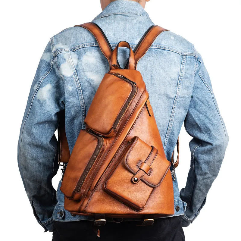 Vintage Women's Convertible Backpack Crossbody Sling Bag